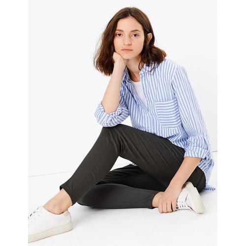 Cotton Rich Skinny Leg Trousers 