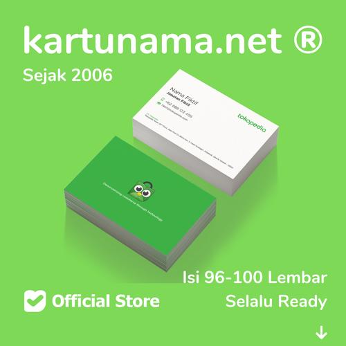 Gambar Kartu Nama Versi Standar - Cetak 1 Sisi - Sudut Lancip dari Kartu Nama Indonesia Jakarta Selatan Tokopedia