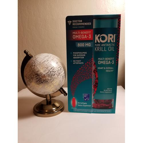 Jual Kori Pure Antarctic Krill Oil Multi Benefit Omeg3, 800 mg, 90