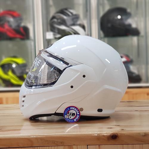 CASCO DE MOTO AIROH EX14 EXECUTIVE COLOR BLANCO BRILLANTE