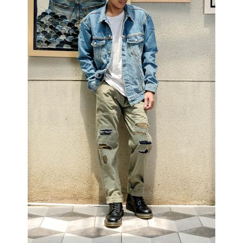 Jual Workpants Vintage Green Ripped 