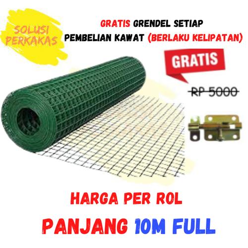Gambar Kawat loket PVC /kawat RAM PVC ayakan kandang / kawat 1/2" x 10 Meter - 1cm dari Solusi Perkakas Jakarta Pusat Tokopedia