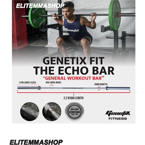 Gambar GENETIX FIT The ECHO Barbell 2.2m dari ELITE MMA SHOP Jakarta Barat Tokopedia