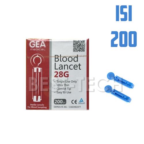 Jual Blood Lancet 28G / Jarum Lancet 28G GEA isi 200 pcs Jakarta Barat BestTech Tokopedia