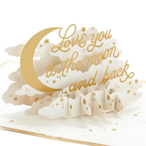 Jual GREETING CARD- KARTU UCAPAN- HALLMARK- LOVE YOU TO THE MOON- 3D ...