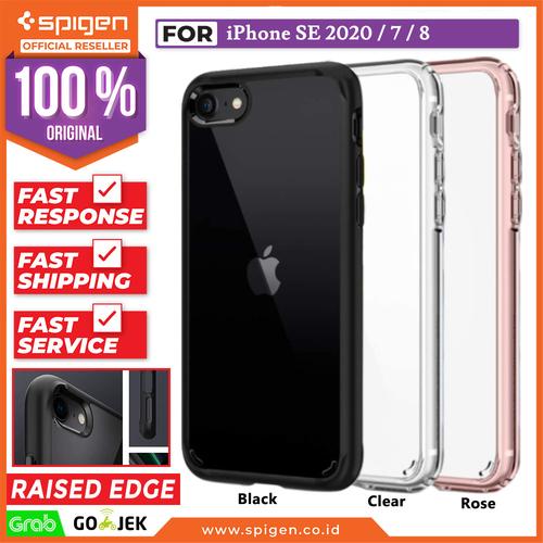 Jual Case iPhone SE 2020 / 8 / 7 Spigen Ultra Hybrid 2 Anti Crack Casing Crystal Clear