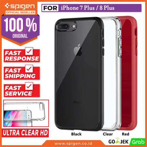 Gambar Spigen Ultra Hybrid 2 Case for iPhone 7 Plus / iPhone 8 Plus - Black dari Spigen Official Jakarta Barat Tokopedia