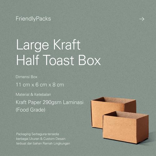 Jual Large Half Toast Box Packaging Kraft / Kemasan Roti Bakar / Dus ...
