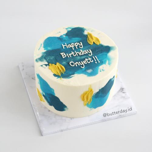 Jual Korean Birthday Cake (abstract) / kue ultah / kue ulang tahun Cookies & Cream Kota