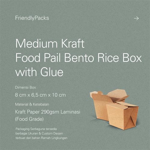 Jual Medium Food Pail Box with Glue / Bento Rice / Kotak Makan / Dus ...