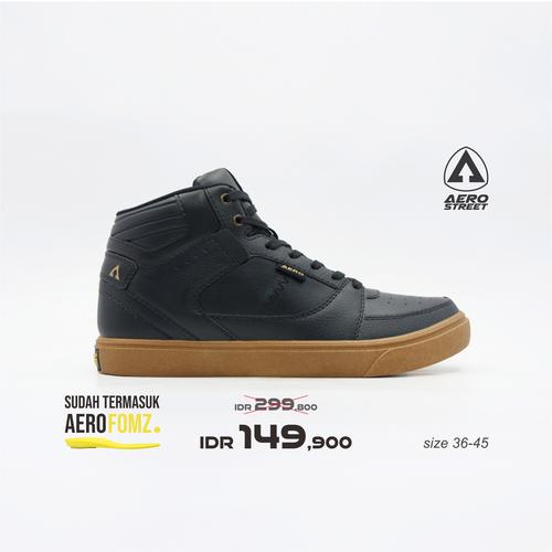 Jual Aerostreet 36-45 Hoops Hitam Gum - Sepatu Sneakers Casual Aero