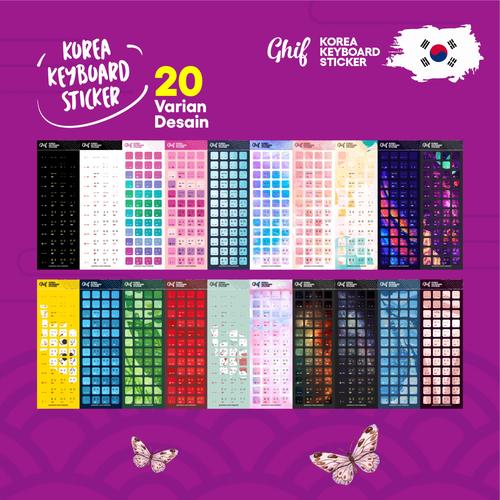 Jual Ghif Stiker Sticker Keyboard Bahasa KOREA HANGUL Premium Vinyl