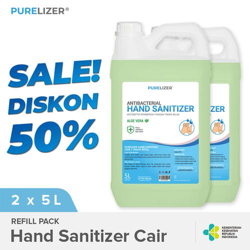 Gambar Hand Sanitizer Cair 10 Liter PURELIZER Refill Handsanitizer 5L x2 pcs dari Purelizer Tokopedia