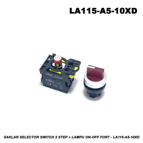 Jual Saklar Selector Switch 2 Step + Lampu On-Off FORT - LA115-A5-10XD ...