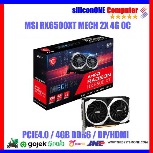 Gambar MSI RX6500XT MECH 2X 4G OC RX6500 6500 6500XT AMD dari silicon ONE Computer Kota Bandung Tokopedia