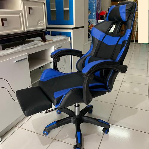 Jual KURSI GAMING CHAIR SUMBAR, KURSI GAMING, KURSI WFH - Biru - Kota