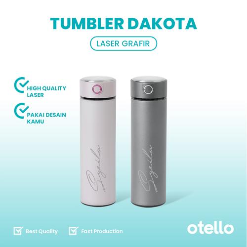Gambar Grafir Nama | Dakota Custom Vacuum Tumbler | Termos Stainless Steel - Abu-abu, Grafir 1 Sisi dari Otello Laser Cut Jakarta Utara Tokopedia
