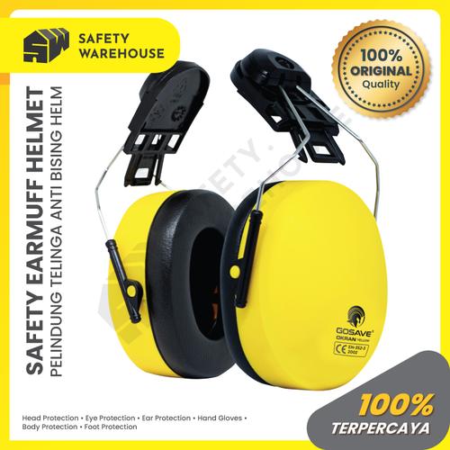 Jual Ear Muff Cantel Helmet OKRAN Earmuff Safety 28db Kuning Gosave 28