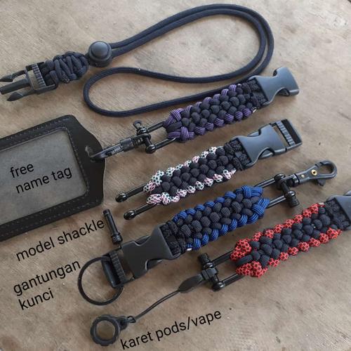 Jual Lanyard id card paracord Id card name tag Lanyard Custom Kab