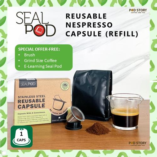 Jual Reusable Nespresso Capsule refill stainless SEALPOD Refillable