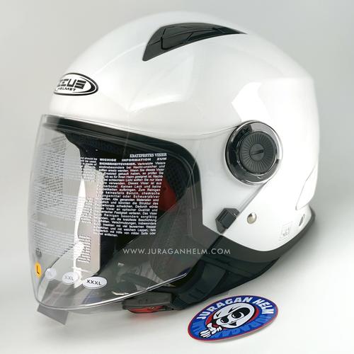 Gambar Helm Zeus ZS617 White Half Face Z617 - XL dari Juragan Helm ID Jakarta Barat Tokopedia