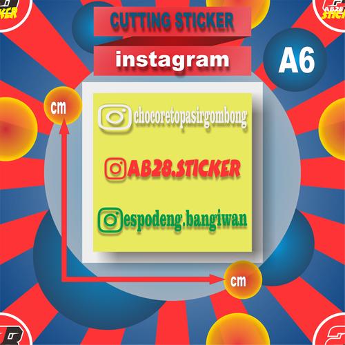 Jual cutting sticker decal ID INSTAGRAM IG CUSTOM - Hijau, 3 cm - Kab ...