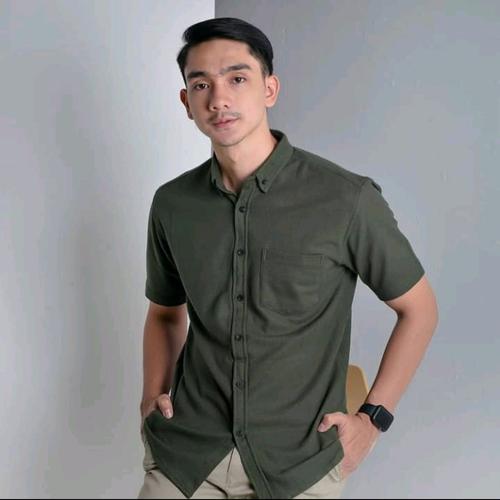Jual Kemeja Army Polos Pria Cowok 