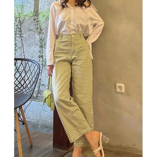 Jual HL HOUNDSTOOTH GREEN PANTS 