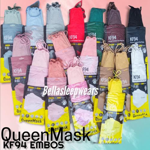 Jual QUEENMASK KF94 EMBOS /10 MASKER PREMIUM KF94 QUEEN MASK 4PLY