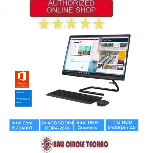AIO LENOVO IdeaCentre 24IMB05 F0EU00RYID Core i5 10400T 8GB 1TB W10 di  Bali Circle Techno Tokopedia