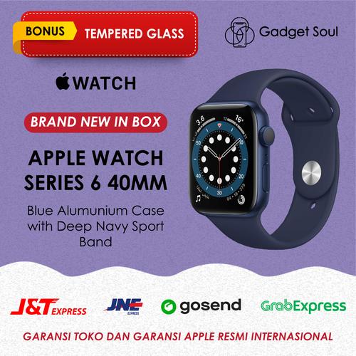 Jual Apple Watch Series 6 40mm Blue Aluminum Case Deep Navy Sport Band BNIB  - Blue - Jakarta Pusat - Gadget Soul Indonesia | Tokopedia