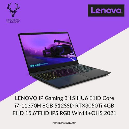 Jual LENOVO IP Gaming 15IHU6 E1ID Core i7-11370H 8GB 512SSD