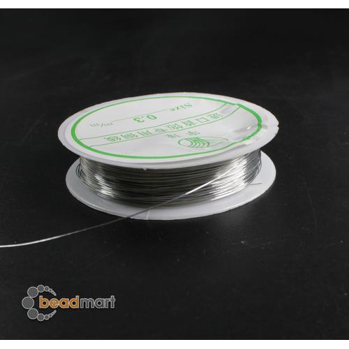 Gambar Manik Metal, Wire 0.3 mm, Stainlees, 1 Roll Bahan Aksesoris - Rhodium Plating dari Beadmart Kab. Gianyar Tokopedia