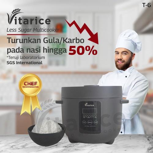 Promo Vitarice Rice T6 Cooker Rendah Karbo Masak Beras Diabetes Low GI