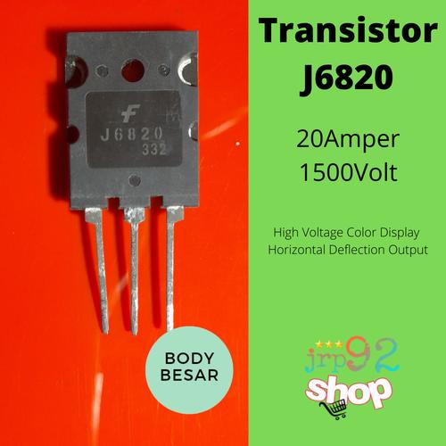 Jual j6820 6820 transistor horisontal original cabutan 1500v 20A Kab