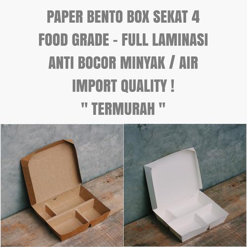 Promo PAPER BENTO BOX SEKAT 4 PAPER LUNCH BOX SEKAT 4 TERMURAH