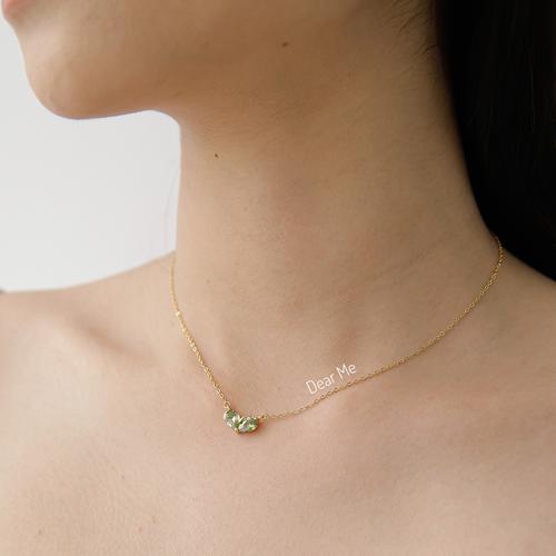 Emerald Necklace (925 Sterling Silver 
