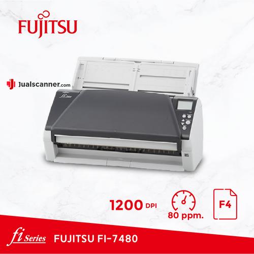 Gambar Scanner Fujitsu Fi-7480 ADF - 80 Lembar/Menit - (A4/Legal/Folio/F4/A3) dari Jual Scanner Official Jakarta Barat Tokopedia