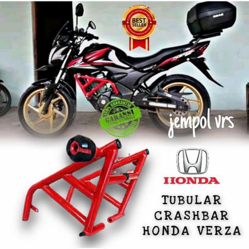 Jual crashbar/tubular honda verza 150 plus jalu frame slider Hitam