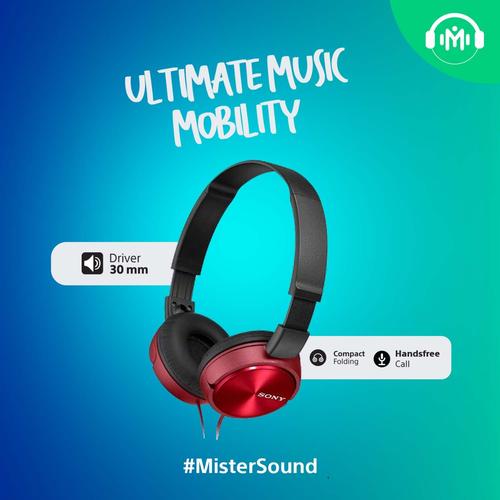 Promo SONY MDR-ZX310AP RED ON-EAR HEADPHONE WITH MIC / ZX310 / ZX-310AP -  Jakarta Pusat - Mr Sound | Tokopedia