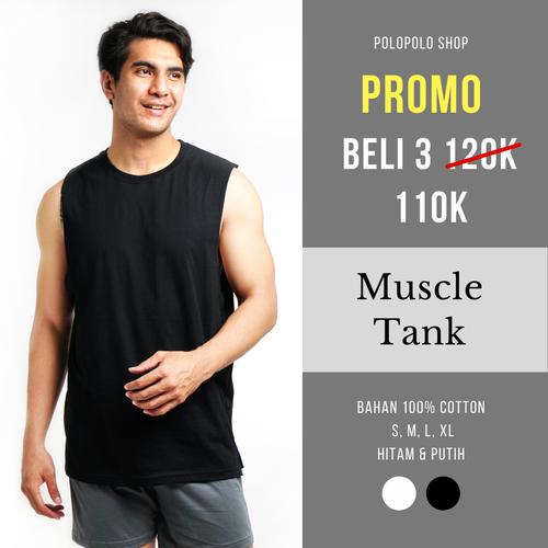 Jual Singlet muscle tank 3 pcs - M 