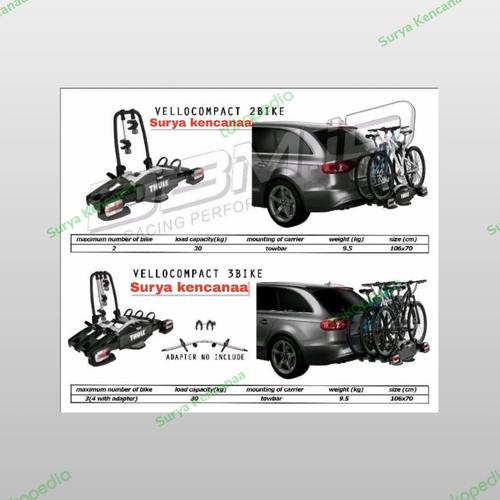 Jual Thule Velocompact 3 bike towbar 