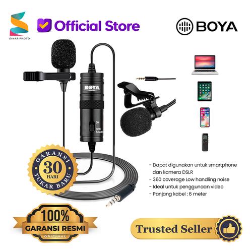 Jual Microphone Mic Clip On Boya BYM1 Lavalier M1 Kota Denpasar