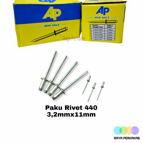 Paku Ripert Jual Paku Rivet Rifet Ripet AP 440 3,2x11 mm isi 50pcs - Kab. Malang ...