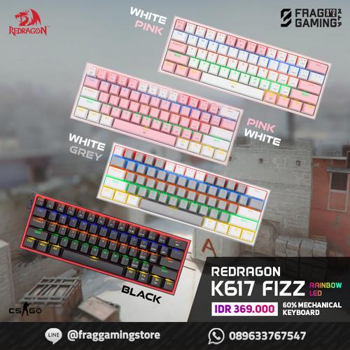 Jual Redragon / Reddragon K617 / K617R Rainbow 60% FIZZ K617-R Keyboard ...
