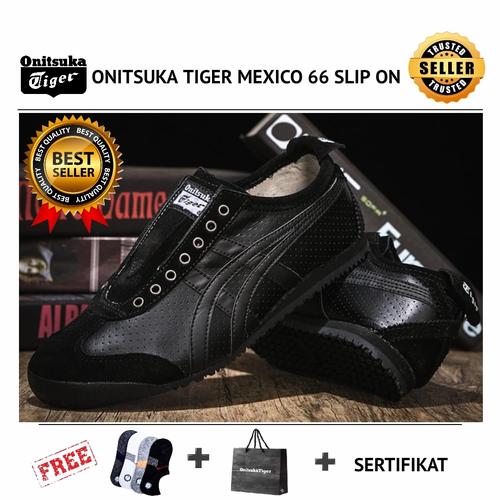 onitsuka black leather