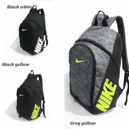 yellow and black nike backpack