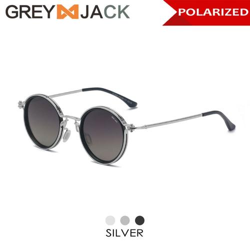 Promo Grey Jack Sunglasses Kacamata Hitam Polarized Style Bulat Retro