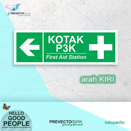 Jual Safety Sign Rambu P3K Standar ISO 710 Arah Kiri - 45x15cm ...