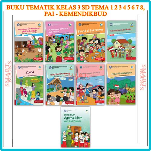 Jual Buku Tematik Kelas 3 SD Tema 1 2 3 4 5 6 7 8 - Penerbit ...